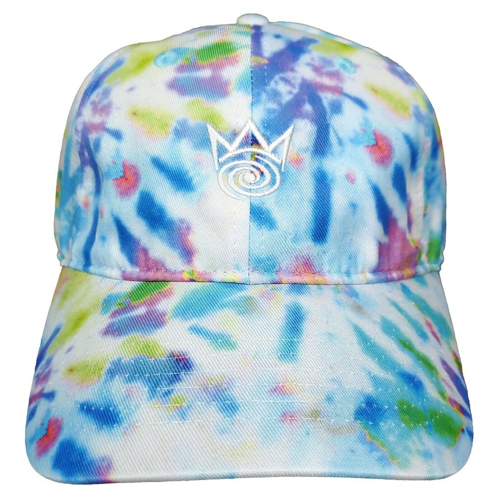 Tie Dye Dad Hat Blue Green Purple White Blacklight Reactive Cap NWT